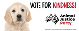 Bumper Sticker: Vote for Kindness! Puppy