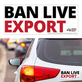 Bumper Sticker: BAN LIVE EXPORT